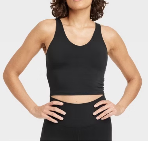 NWT All In Motion Black Flex V-Neck Cropped Sports Bra Size 3X - Picture 15 of 16